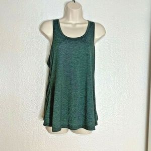Alpana Womens Sz M Green Athletic Tank Top Shirt Sleeveless Double Strap 16.5 in
